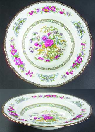 Tree of Kashmir Large Rim Soup Bowl