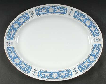 Tudor Rose 15" Oval Serving Platter