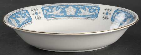 Tudor Rose 9" Oval Vegetable Bowl