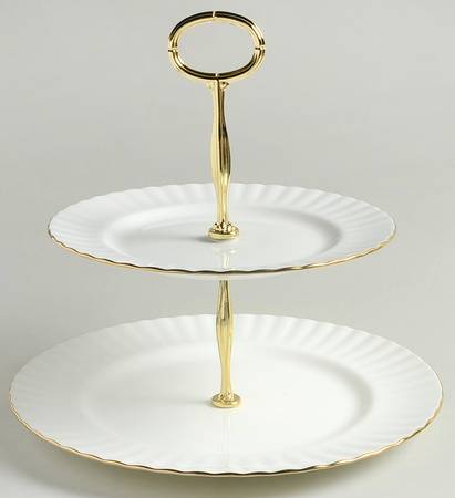 Val D'Or 2 Tiered Serving Tray (Dinner & Salad Plate)