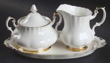 Val D'Or Creamer & Sugar with Lid & Tray Set