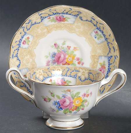 Valentine Footed Bouillon Cup & Saucer