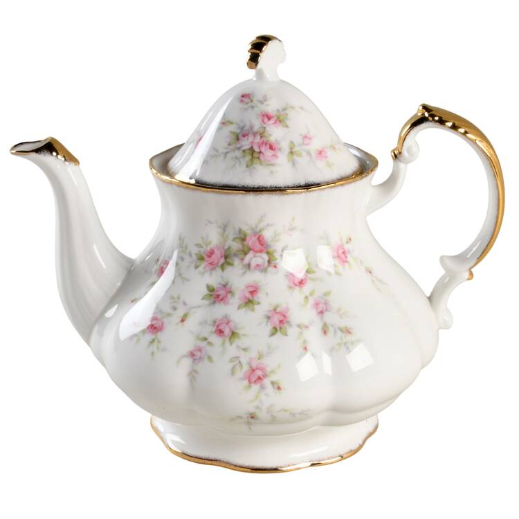 Victoriana Rose (Elizabeth Shape) Teapot & Lid