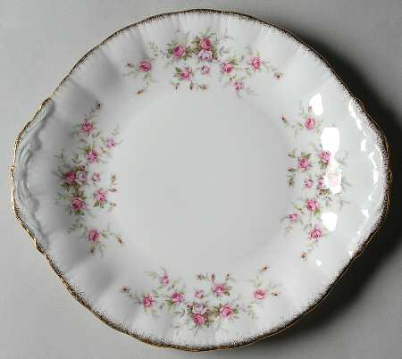 Victoriana Rose (Elizabeth Shape) Handled Cake Plate