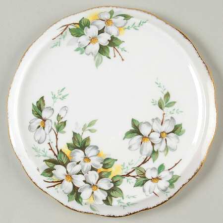 White Dogwood (Brushed Gold Grim Tea Tile