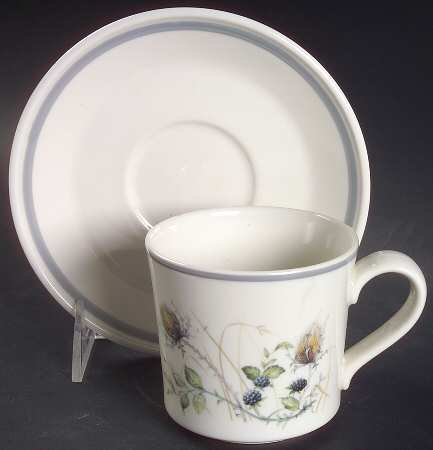 Wild Briar Flat Cup & Saucer Set