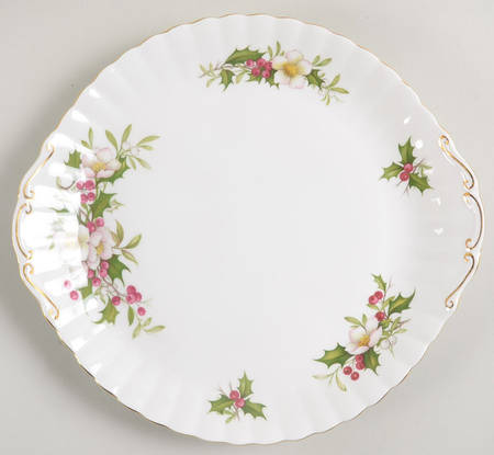 Winter Garden Handled Cake Plate