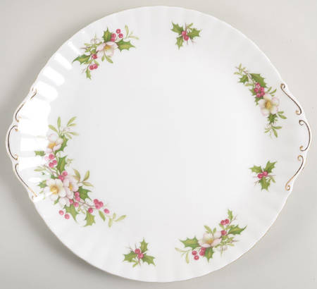 Winter Garden Large Handled Cake Plate
