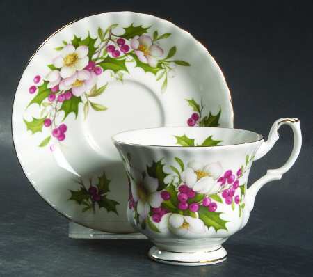 Winter Garden Footed Cup & Saucer Set