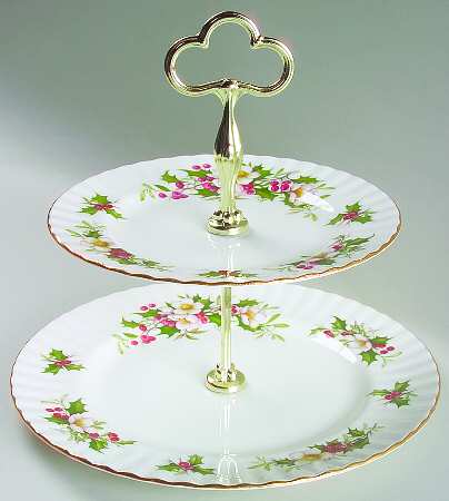 Winter Garden 2 Tiered Serving Tray (Dinner & Salad Plate)