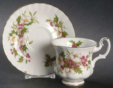 Winter Garden Footed Demitasse Cup & Saucer Set