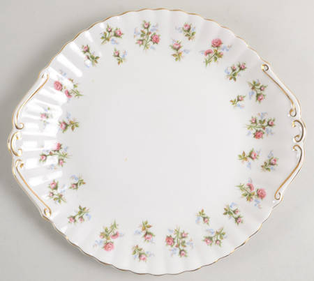 Winsome (White Background) Handled Cake Plate