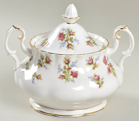 Winsome (White Background) Sugar Bowl & Lid