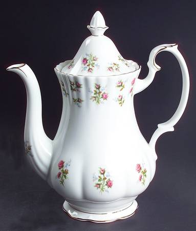 Winsome (White Background) Coffee Pot & Lid