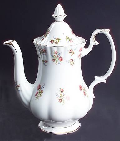 Winsome (White Background) Small Coffee Pot & Lid by Royal Albert