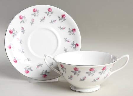 Winsome Footed Cream Soup Bowl & Saucer Set