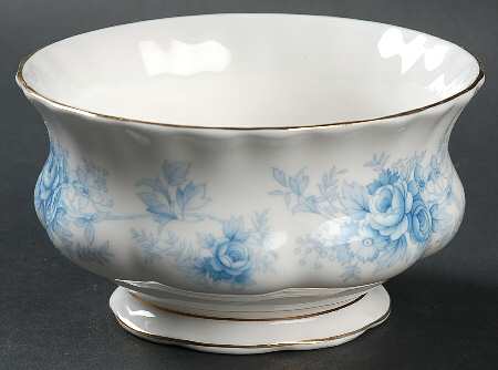 Windsor Rose Blue Open Sugar Bowl