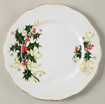 Yuletide (Scalloped) Bread & Butter Plate