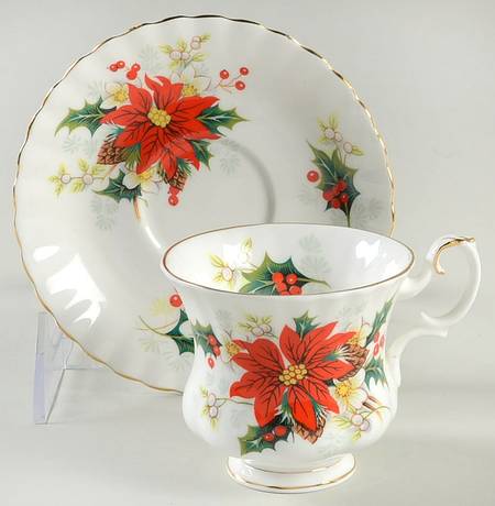 Yuletide (Fluted and Ribbed) Footed Demitasse Cup & Saucer Set