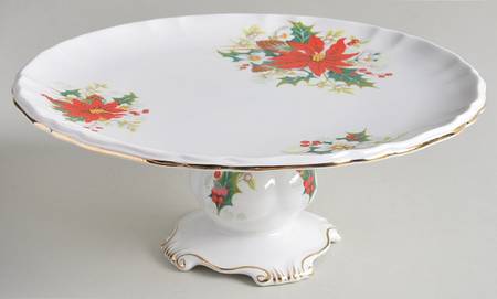 Yuletide (Fluted and Ribbed) 9" Diameter Pedestal Cake Stand