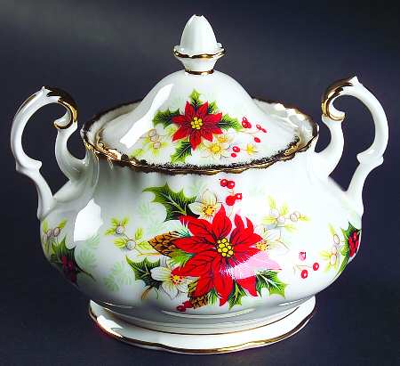 Yuletide (Fluted and Ribbed) Sugar Bowl & Lid