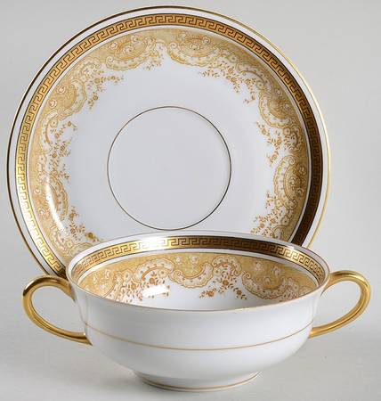 Chantilly Flat Cream Soup Bowl & Saucer Set
