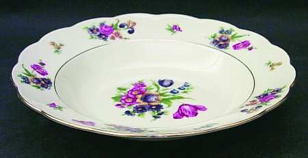 Garden Flowers Rim Soup Bowl