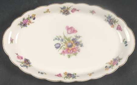 Garden Flowers 11" Oval Serving Platter