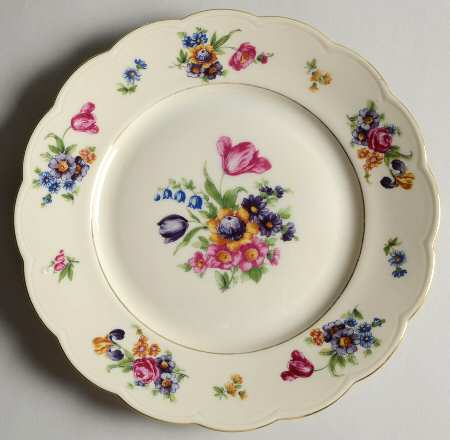 Garden Flowers Salad Plate