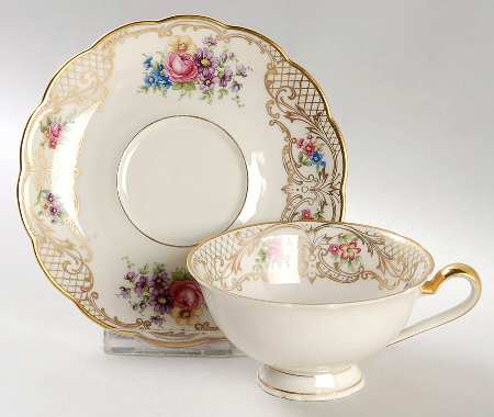 The Rosalie Footed Cup & Saucer Set