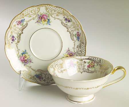The Rosalie Footed Cup & Saucer Set