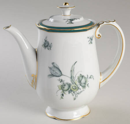 Teal Tulip Mini Coffee Pot & Lid