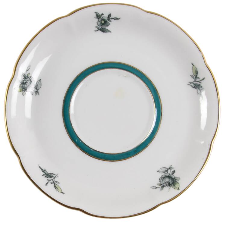 Teal Tulip Saucer