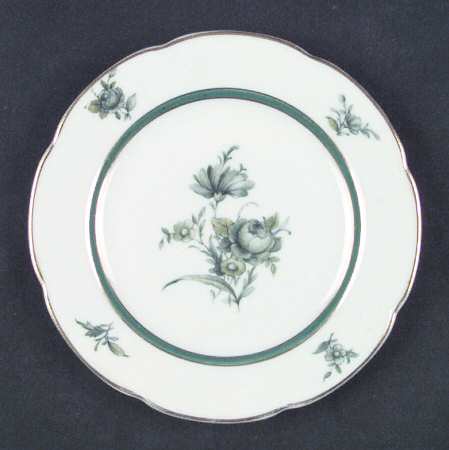 Teal Tulip Bread & Butter Plate
