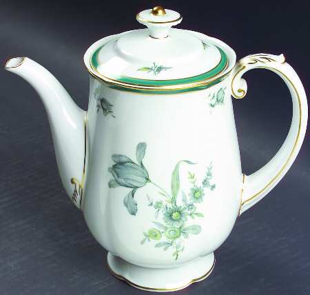 Teal Tulip Coffee Pot & Lid