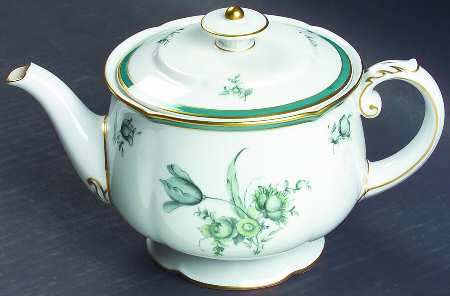 Teal Tulip Teapot & Lid