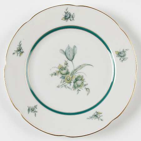 Teal Tulip Salad Plate