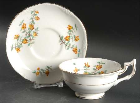 Barberry Footed Cup & Saucer Set