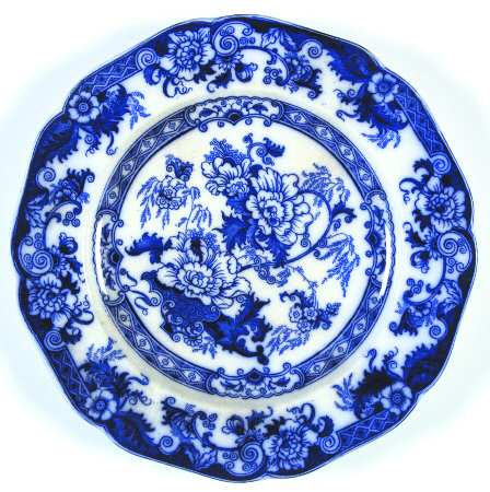 Bentick Blue (No Trim) Luncheon Plate