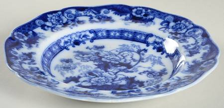 Bentick Blue (No Trim) Rim Soup Bowl