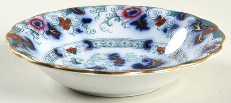 Bentick Blue (Gold Trim) Fruit/Dessert (Sauce) Bowl