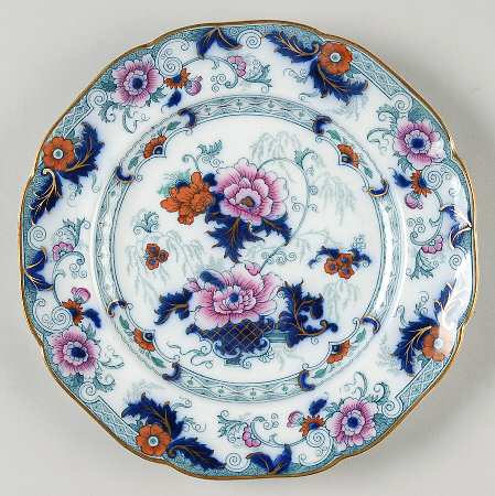 Bentick Blue (Gold Trim) Salad Plate