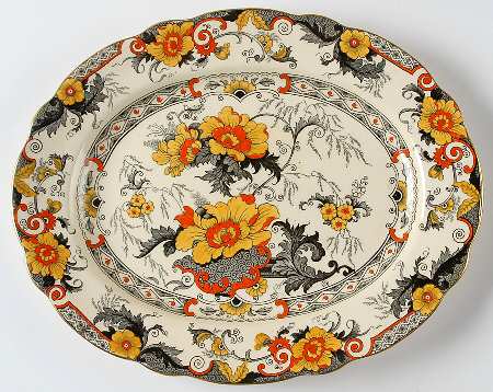 Bentick (Black) 13" Oval Serving Platter