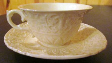 Beverly Cream Flat Cup & Saucer Set