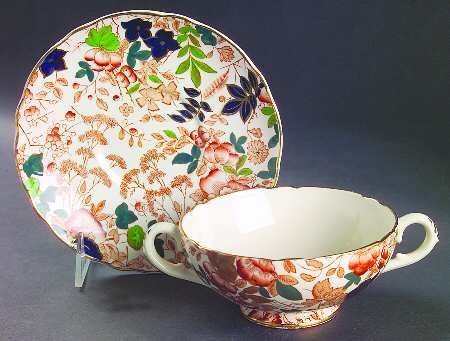 Bittersweet Footed Cream Soup Bowl & Saucer Set