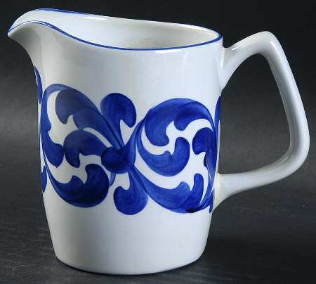 Blue Scroll Creamer