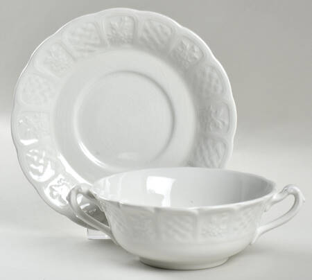 Bristol Garden Flat Cream Soup Bowl & Saucer Set