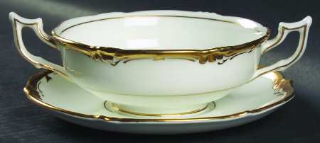 Eden Footed Cream Soup Bowl & Saucer Set
