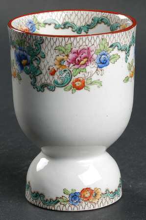 Floradora (Red Trim, Smooth) Double Egg Cup