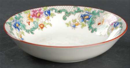 Floradora (Red Trim, Smooth) Fruit/Dessert (Sauce) Bowl